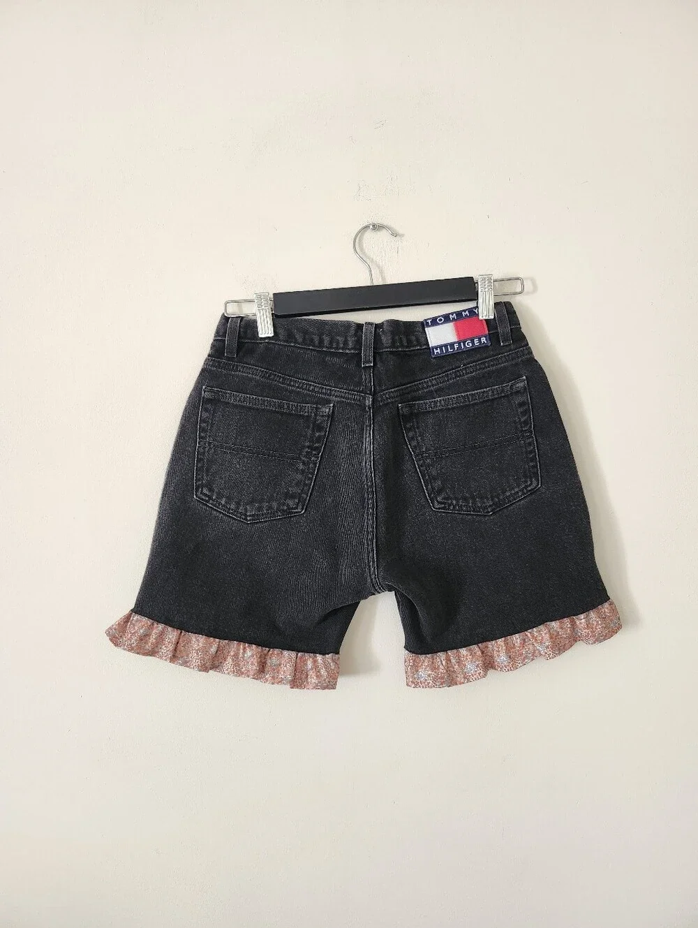 Re Worked Denim Ruffle Shorts - Picture 3 of 7